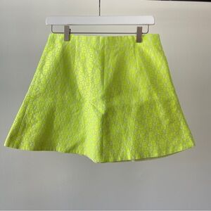 J. Crew Neon Lime Green A-Line Skirt Size 4
